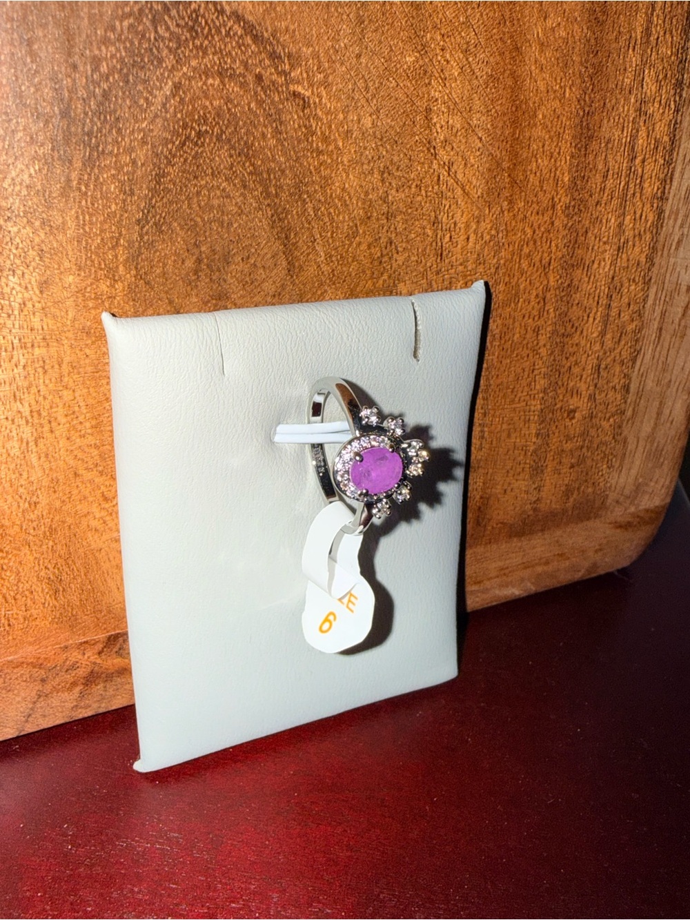 Purple Stone Halo Cocktail Ring - Women Jewelry